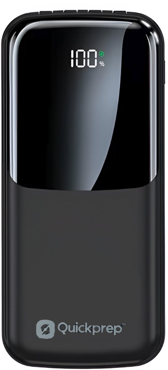 QuickPrep Powerbank 20.000mAh 22.5W Zwart met 4 Kabels
