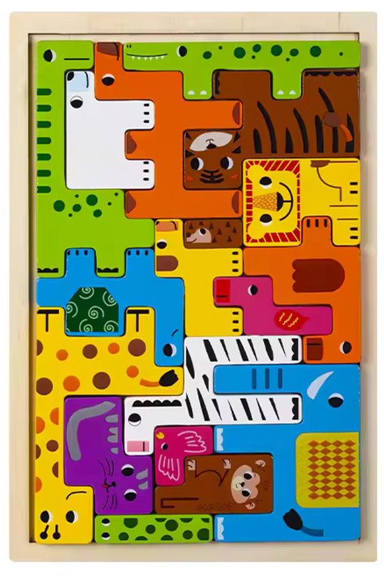 Houten Legpuzzels voor Peuters 2-4 Jaar Oud 6