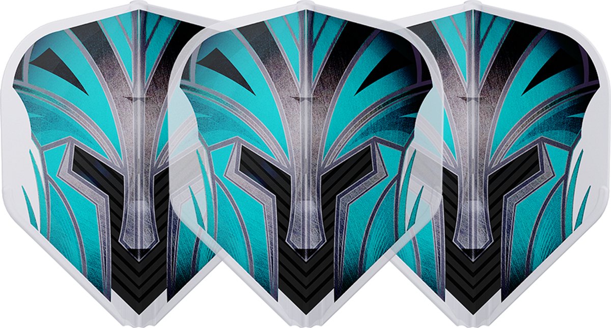 L-STYLE EZ L1 PRIME SERIES TURQUOISE CLEAR WHITE - DART FLIGHTS
