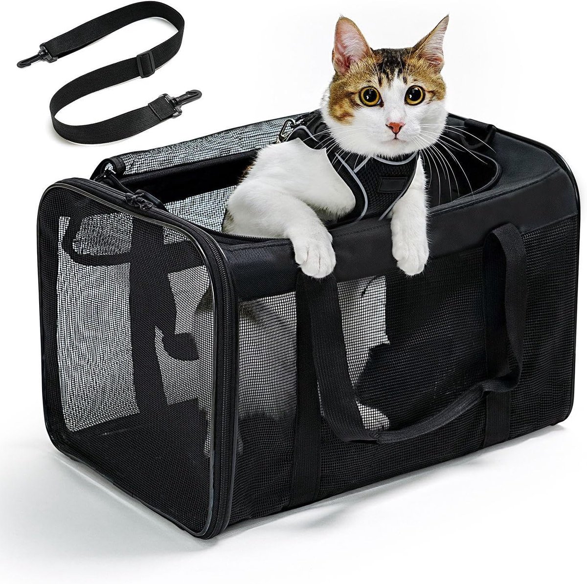 Lexium Katten Vervoersbox - Kattenvervoersbox - Reistas Katten - Reismand - Kattendraagtas - Transporttas