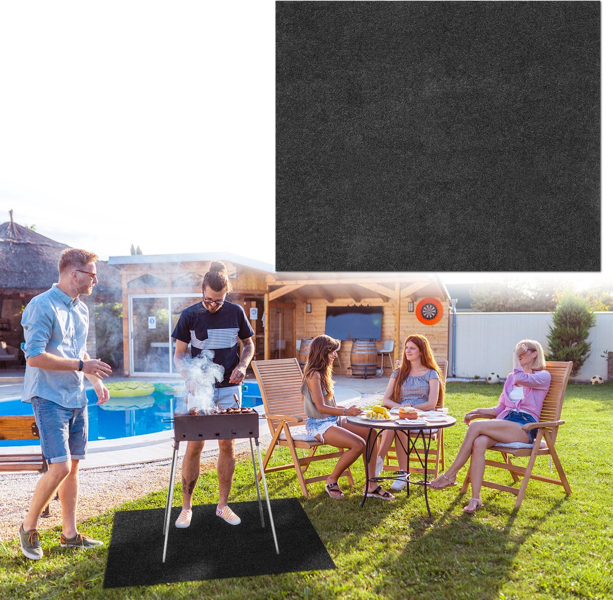 100x120cm Barbecue vloermat - Barbecue tapijt - BBQ vloermat - BBQ mat