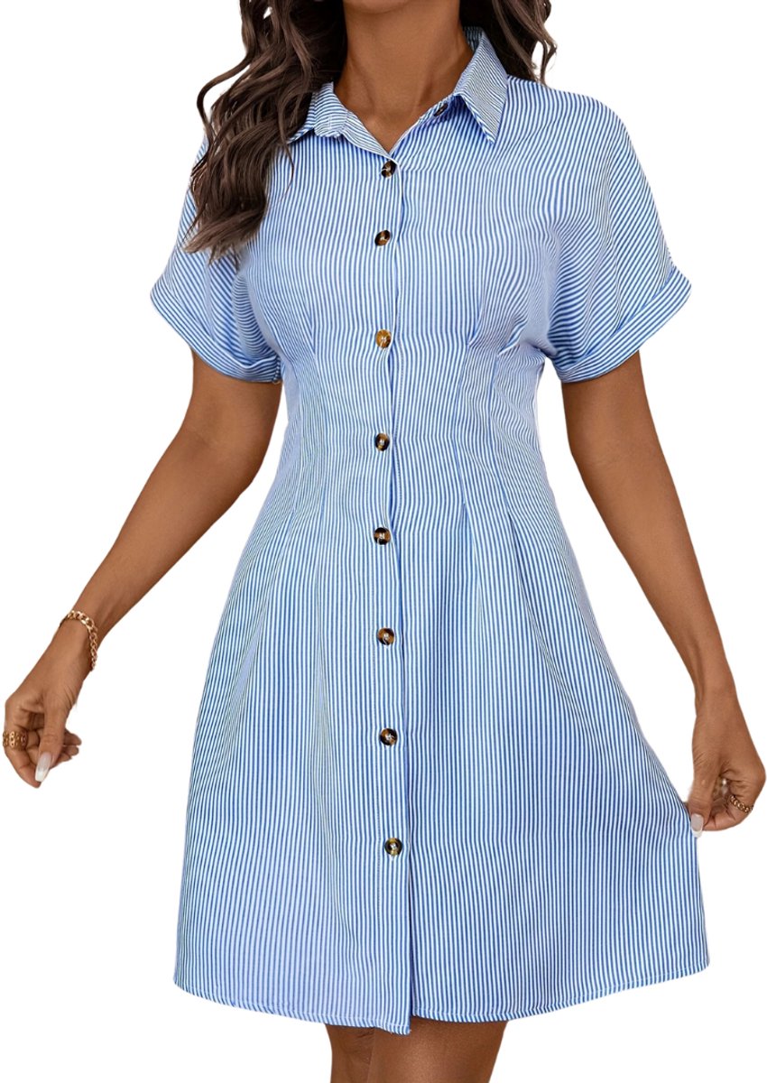 Livano Zomerjurk Dames Zomerjurken Volwassen Jurk Ibiza Stijl Sundress Blauw