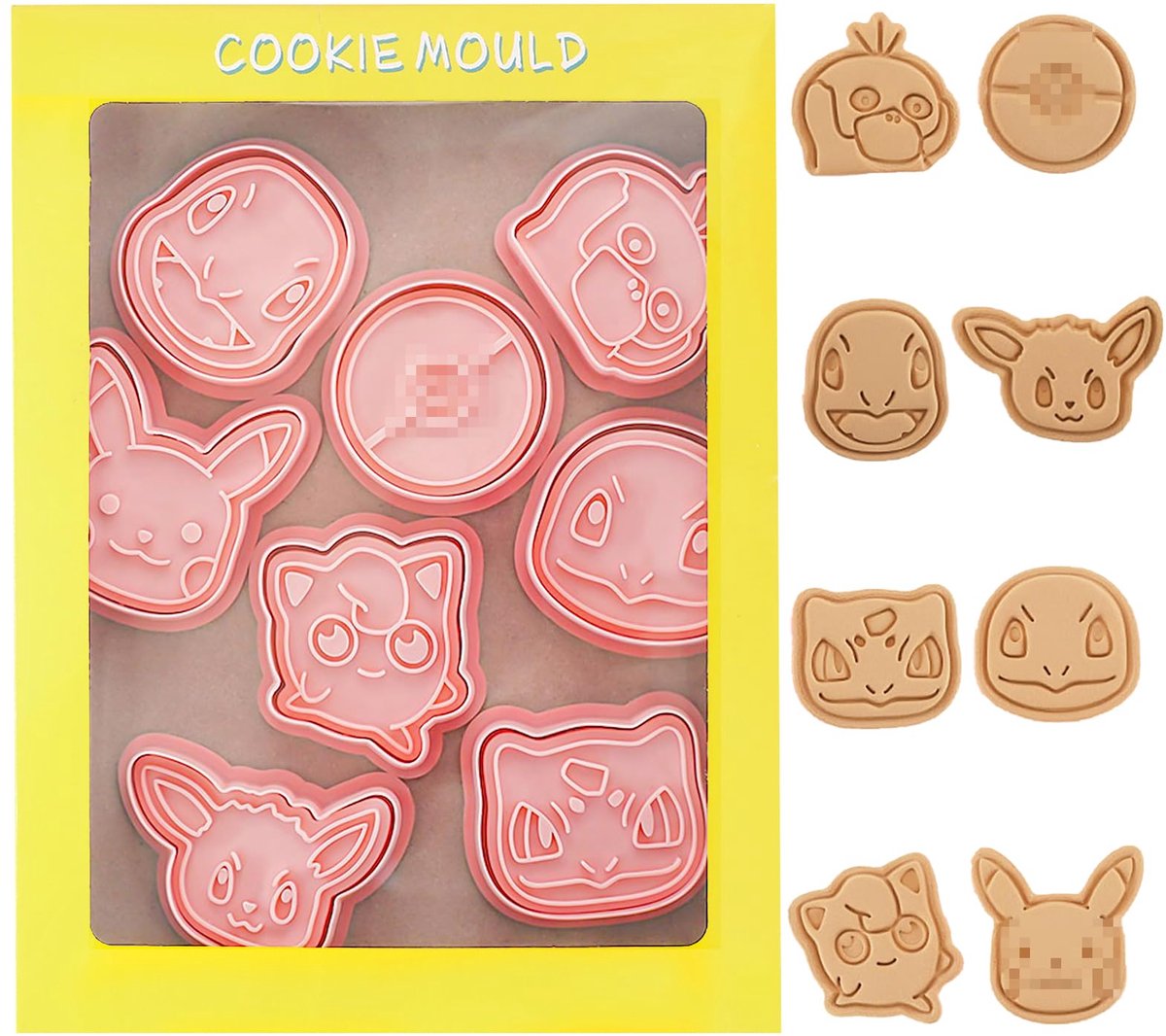 Verpakking met 8 koekjesvormpjes, koekjesvormpjes, koekjesvormpjes voor kinderen, dieren, 3D-cartoonkoekjesvormpjes, koekjesvormen, groenten voor het bakken van sandwichbrood, fondant, chocolade, taartdecoratie.