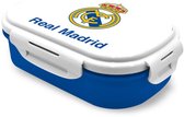 Boîte à lunch avec Couverts Real Madrid – 21 x 14 x 6 cm – Boîte à sandwich pour École ou le travail