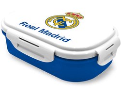 Real Madrid Broodtrommel met Bestek – 21x14x6 cm – Sandwichbox voor School of Werk