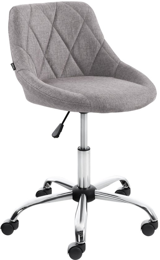 SONGMICS Thuisbureaustoel, draaistoel, bureaustoel, in hoogte verstelbaar, draagvermogen tot 110 kg, ademende stof, voor studeerkamer, slaapkamer, zwart OBG019B01