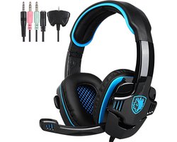 Sades SA-708 Gaming Headset met Microfoon – Stereo Bedrade Koptelefoon 3.5mm – Compatibel met PC, PS4, Xbox – Comfortabel en Duurzaam