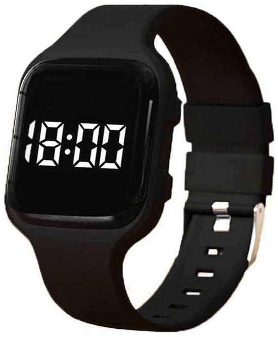 Herinneringshorloge – 15 alarmen – oplaadbaar – vierkant zwart – plaswekker.