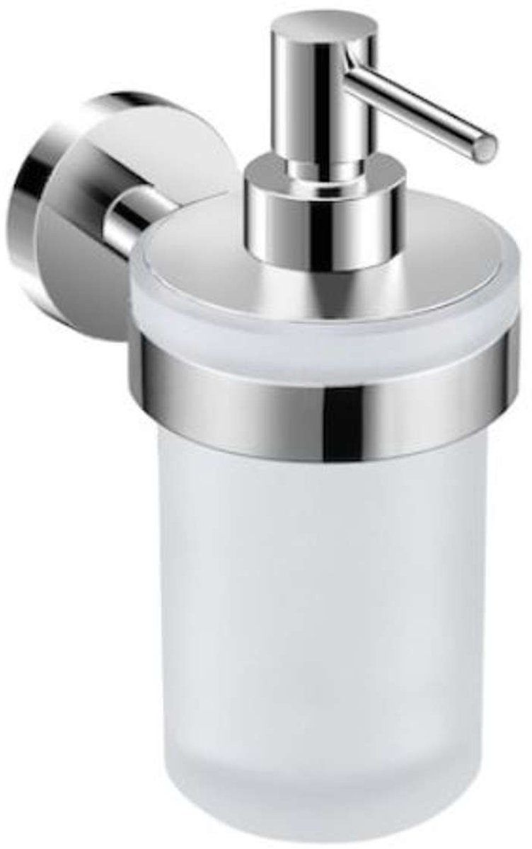 Jika Mio Style - Zeepdispenser met houder, glas/chroom H3832F20041001
