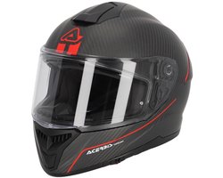 Acerbis Tarmak Mat Zwart Rood Systeemhelm - Maat XXL - Helm