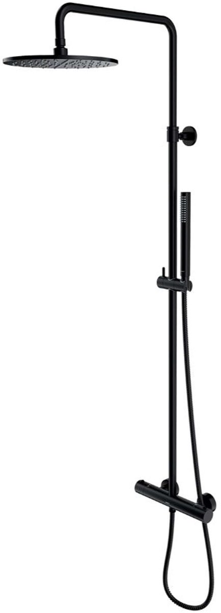 OMNIRES Y - Doucheset met thermostaat, diameter 22 cm, zwart Y1244SUBL
