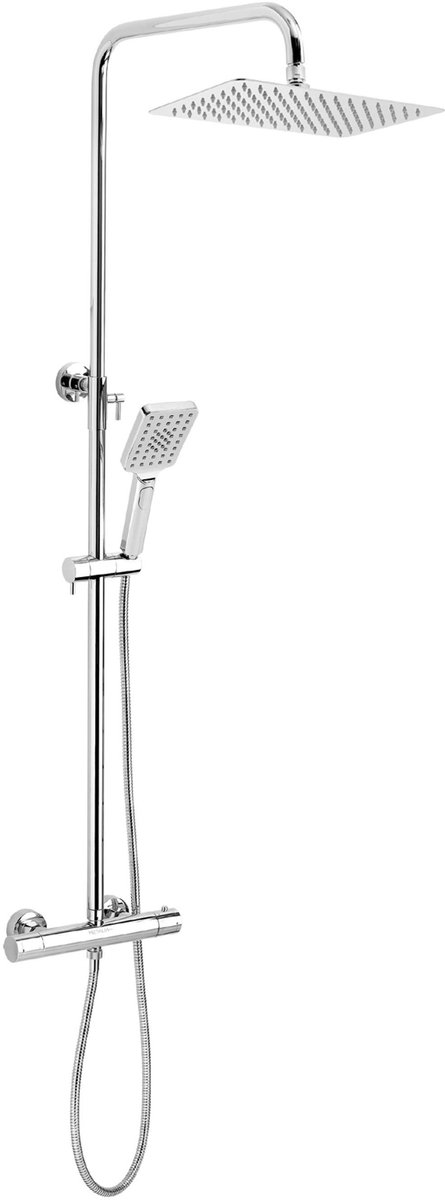 Novaservis Metalia 54 - Doucheset met thermostaat, 30x20 cm, 3 jets, chroom SET034/TER,0