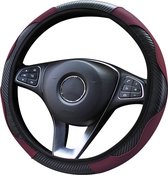 Stuurhoes Auto 37-38 cm - Wijnrood Carbon Look - Kasey Products
