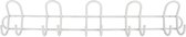 HOME It® kapstok met 5 haken Ø8 mm x 68,5×6,5 x 13 cm wit