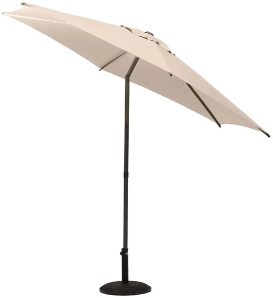 Foto: Hespiride tuin parasol soya lichtbeige d270 x h220 cm metalen steel 38 mm waterafstotend kantelbaar 