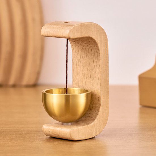 Deurbel - deurbellen - deurbeslag - Magnetische houten deurbel - Deurwindgong - voor winkel, koelkast, veranda, tuin, entree, restaurant, kantoor, housewarmingcadeau (C-vorm) — afbeelding 4