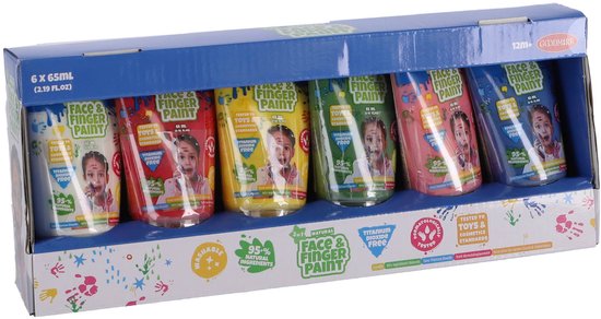 Natural Face & Finger Paint - Met 6 kleuren