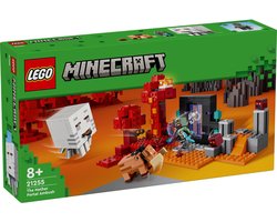 foto van LEGO Minecraft Hinderlaag bij het Nether-portaal - 21255