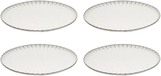 Serax Inku By Sergio Herman Dinerbord Ø27 Set Van 4 White