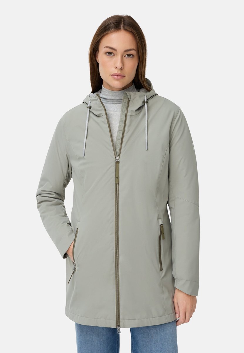 active Functioneel jack van lichtgewicht softshell met capuchon womenswear- Donker Donkere Salie