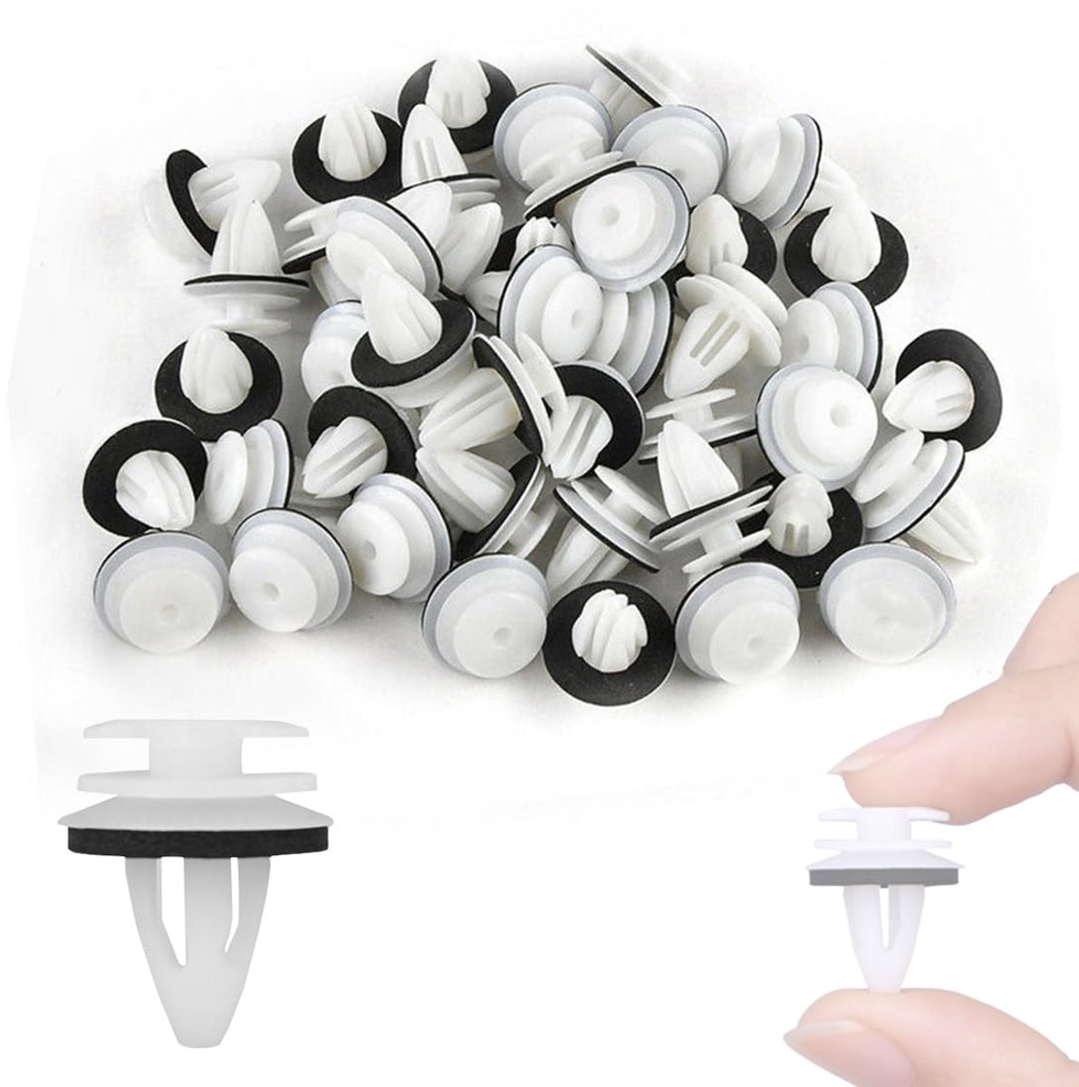 Image of 50pcs Auto Mount Clips - Body Bumper Door Trim Verstevigingsclip Set - Nylon Plastic Auto Clip Set - Universele Auto Accessoires - Reparatie Clips voor Deur Trim Clips