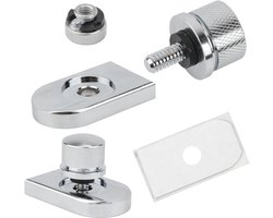 4 Piece Motorcycle Saddle Bolt Set - Rear Seat Bolt - Quick Release - Saddle Lip Cover Screw Hardware Set for XG XL Dyna Softail 1997-2024