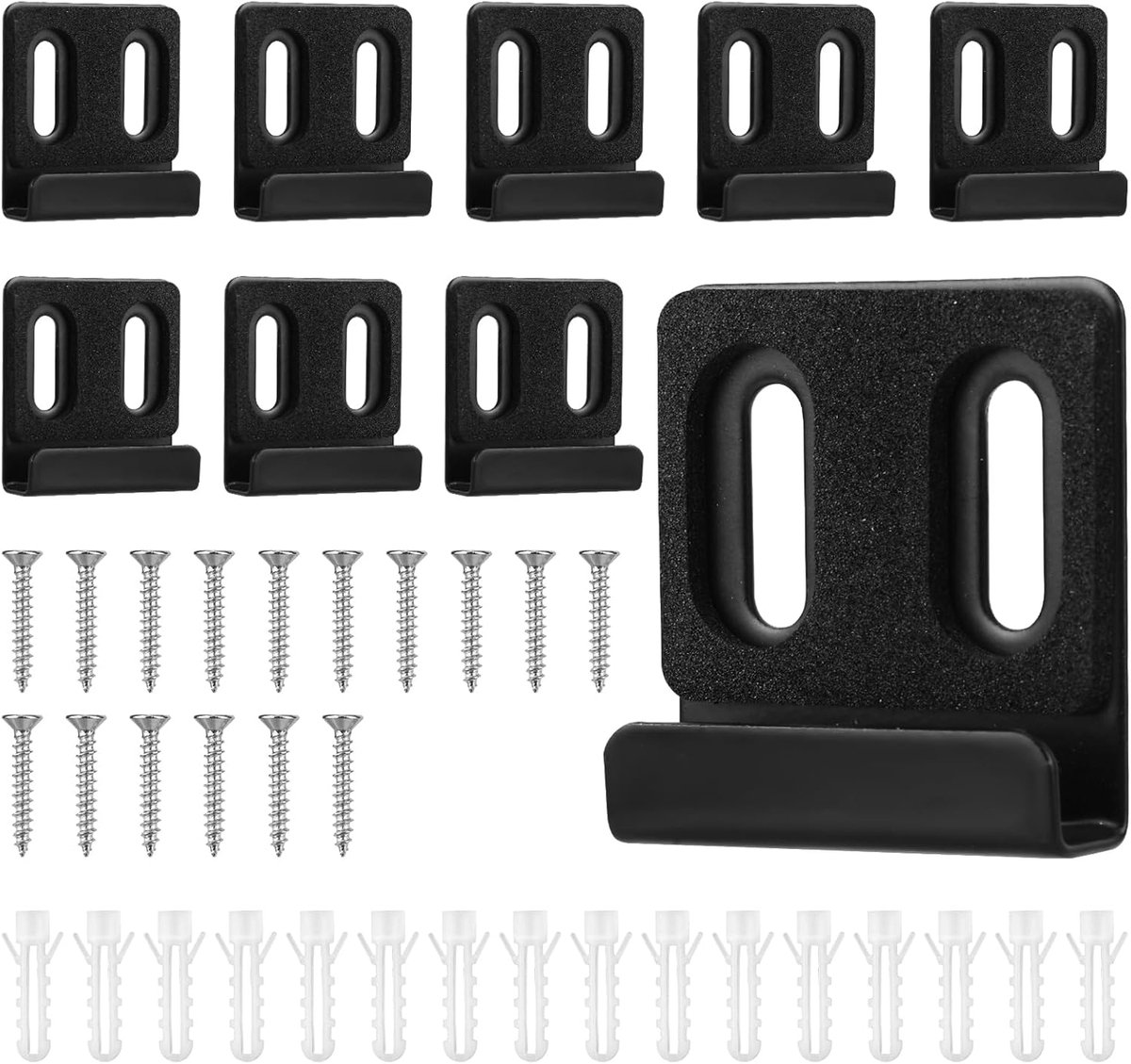 8 Piece Metal Mirror Pendant Clip Set - Robuste Spiegel Wandmontage met Schroeven - Uitbre
