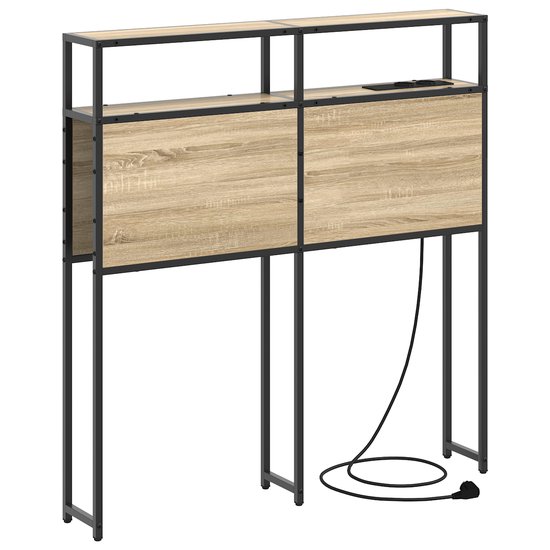 vidaXL - Tête de lit avec rangement - chêne Sonoma - 80 cm - Finition bois