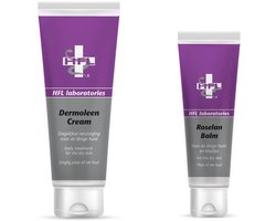 HFL - combipack: roselan balm + dermoleen cream - huid- en voetverzorging - 1x60 ml + 1x125 ml