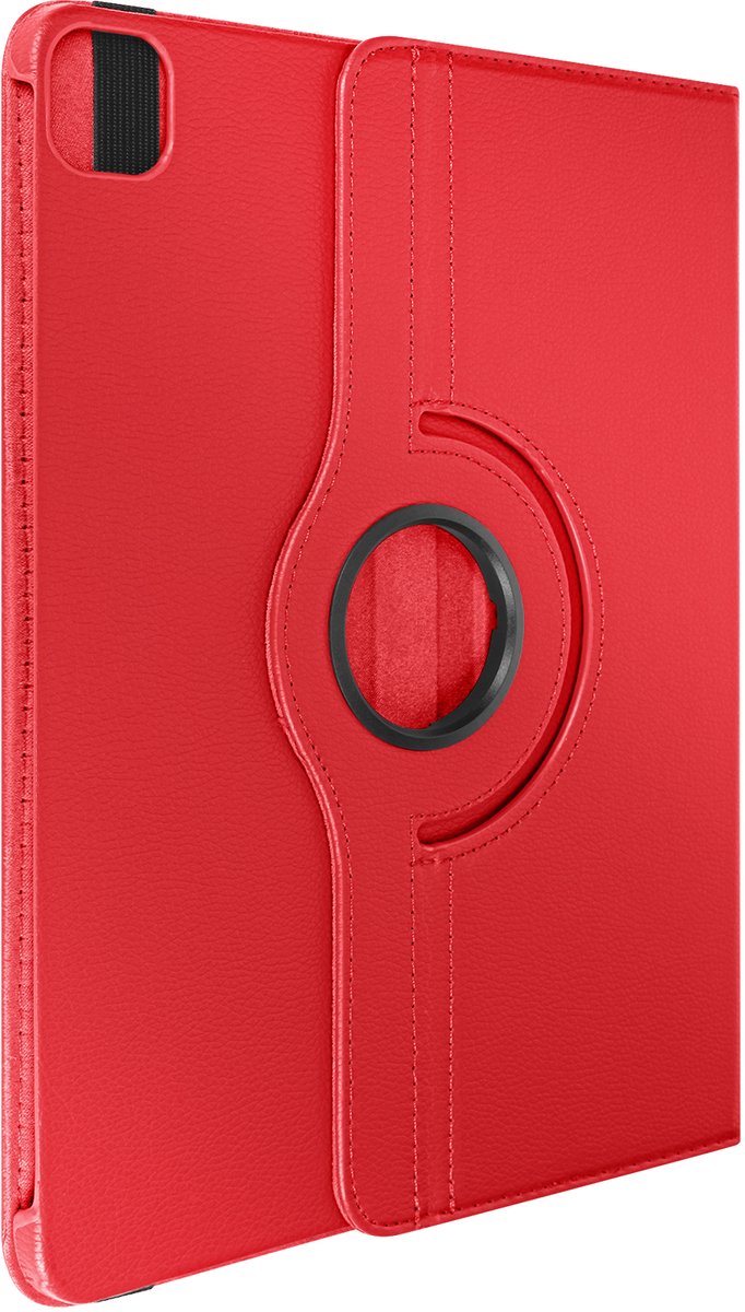 Avizar Étui Folio pour Geschikt voor Apple iPad Pro 11 Clapet avec Support Rotatif et Fermeture Élastique, Rood