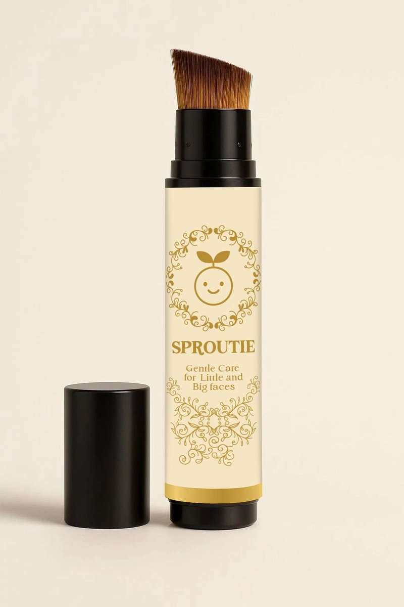 Sproutie – The Original – Hervulbare beautykwast – Crème met goud