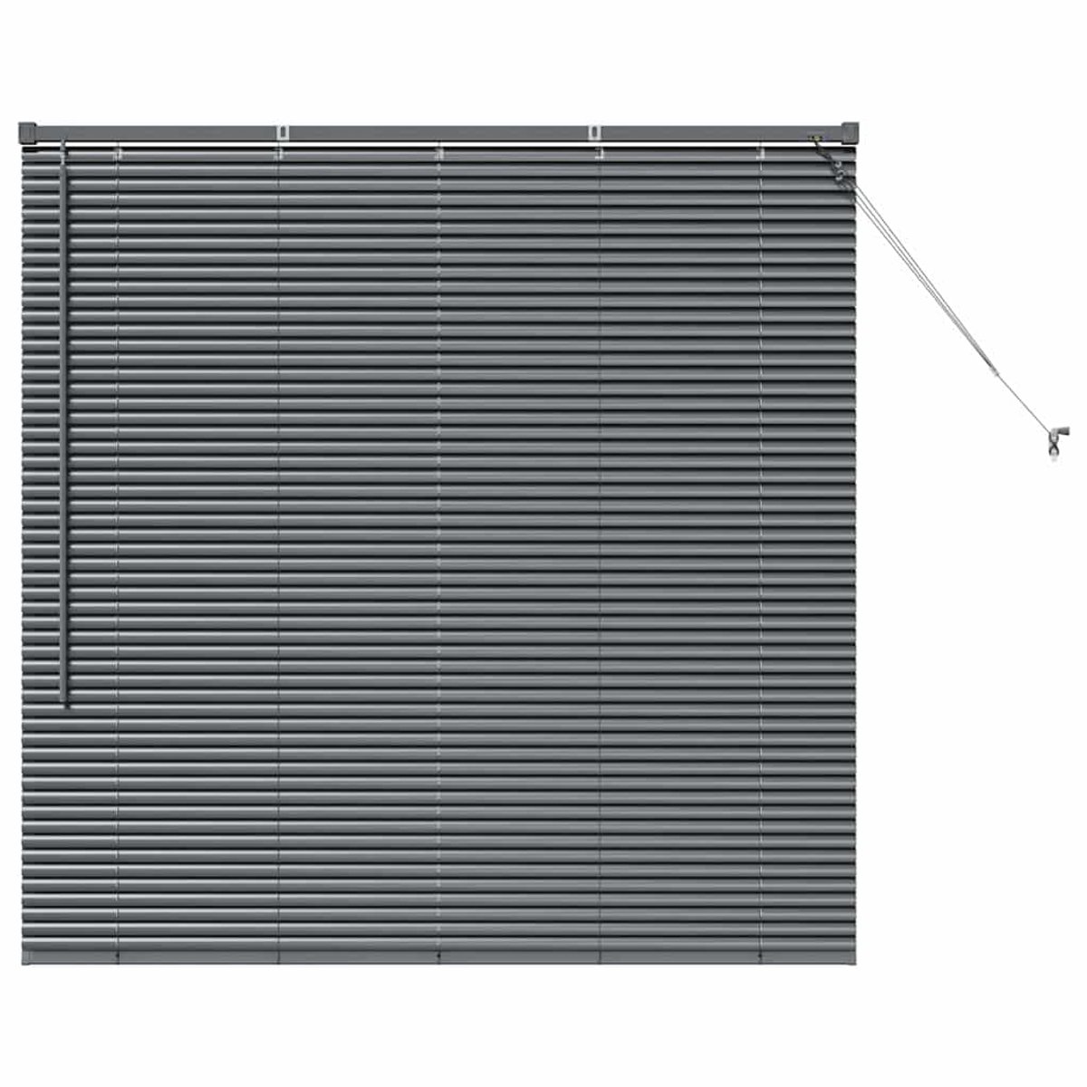 vidaXL - Venetiaanse - jaloezie - Donkergrijs - 130 - x - 125 - cm - 25 - mm - Aluminium