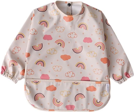 Dutsi - Tablier enfant - Déperlant et ajustable - 6-12 mois - Arc-en-ciel