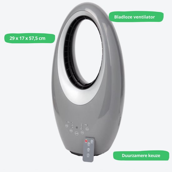 Brandson - Luchtkoeler met waterkoeling - Prijswinnaar 2024 - mobiele airconditioning zonder afvoerslang - luchtbevochtiger ventilator staande ventilator - stil - verdampingskoeler