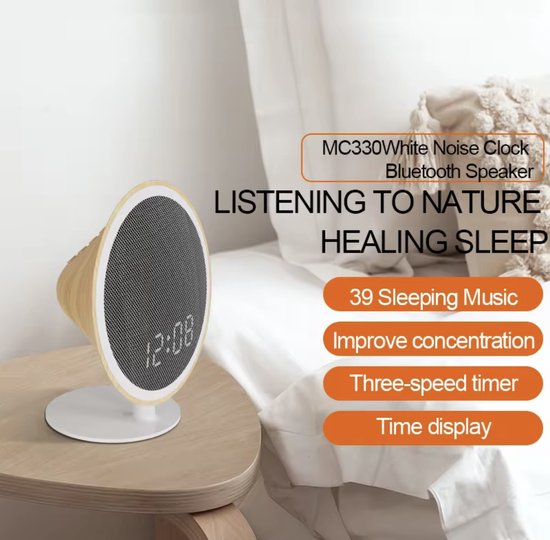 Liefjes & Co White Noise - Witte Ruis Apparaat - Klok - Slaaptrainer - Bluetooth Speaker van Liefjes & Co — afbeelding 5