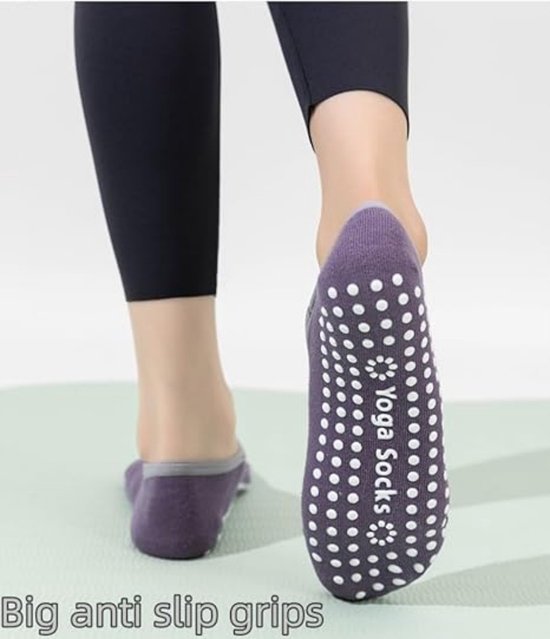 3 paar antislip yoga sokken voor dames - Yoga Pilates-sokken - antislip sokken - Meisjes antislipsokken - Vochtafvoerende vloersokken - Ademende sokken Fitness balletsokken - 36-40 — afbeelding 5