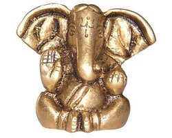 Ganesha messing zittend 3 cm