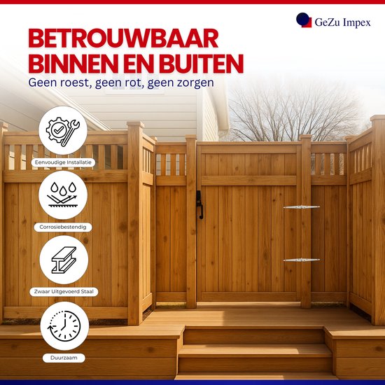 GEZU IMPEX Charnière à sangle 130 mm Galvanoplastie