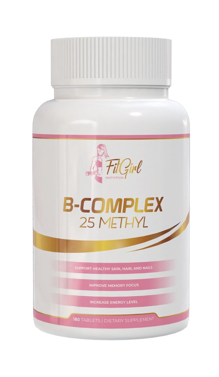 FitGirl Nutrition | Vitamine B Complex 25 Methyl | 180 tablets á 180 servings | Gezondheid | Vitamine | Nutriworld