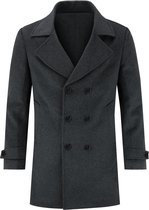 Veste Homme L.b Harrison Noir - Cuir D'agneau Double Boutonnage - Style Biker Chic - Neuf Avec étiquettes