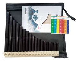 Panfluit 18 Gaten Starter Set - Zwart - C toon - Panfluit leren spelen - Gebruiksvriendelijk ontwerp - Kunststof - ABS - Opbergtas - Stickers