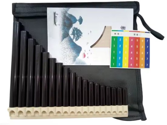 Panfluit 18 gaten starter set – zwart – C toon