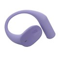 Paars JBL Sense Lite oordopje met oorhaak, zijkant gezien.
