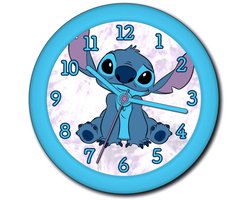 foto van Lilo & Stitch Wandklok - 25 cm - Kunststof - Blauw