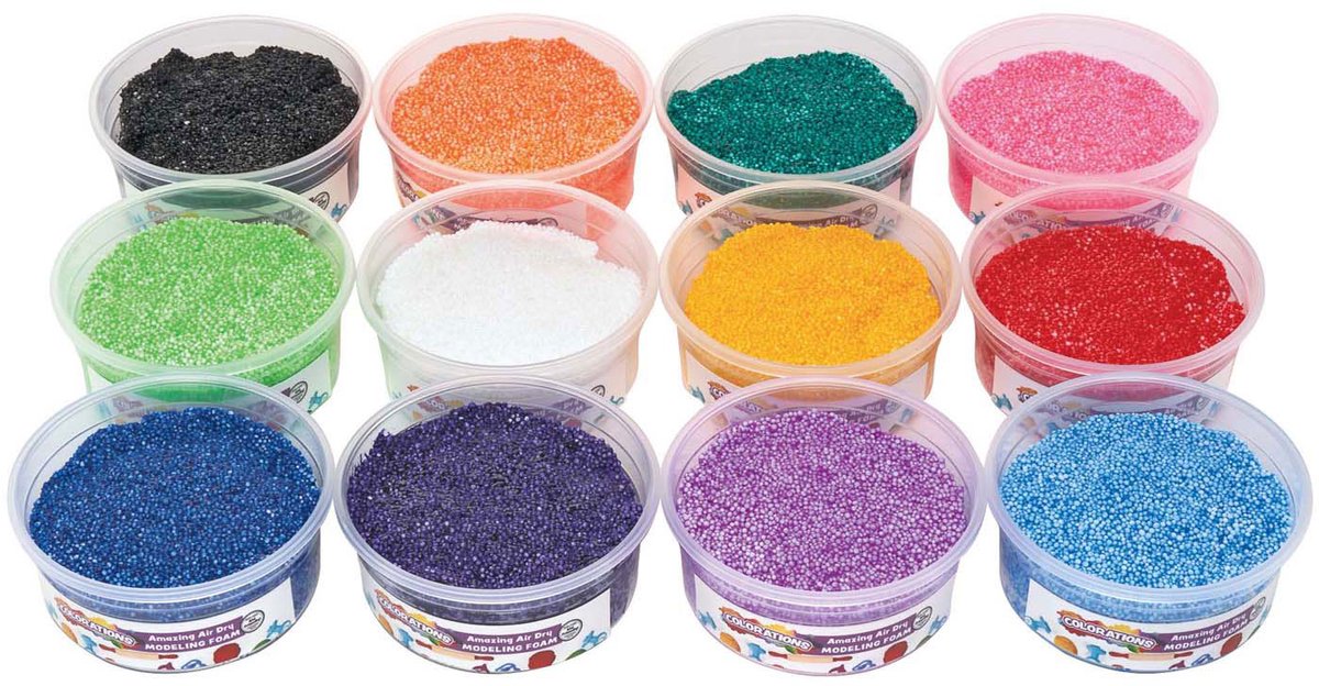 Colorations - Gekleurde Foam Klei, 12st.
