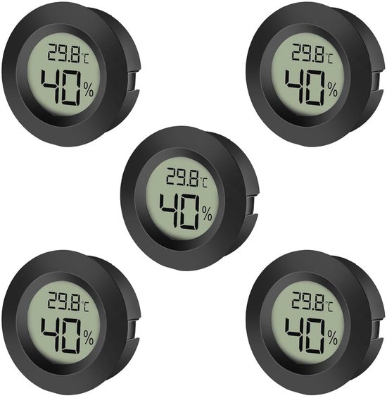 Thermometer en hygrometer Cres, digitaal, voor binnen, set van 3, wit