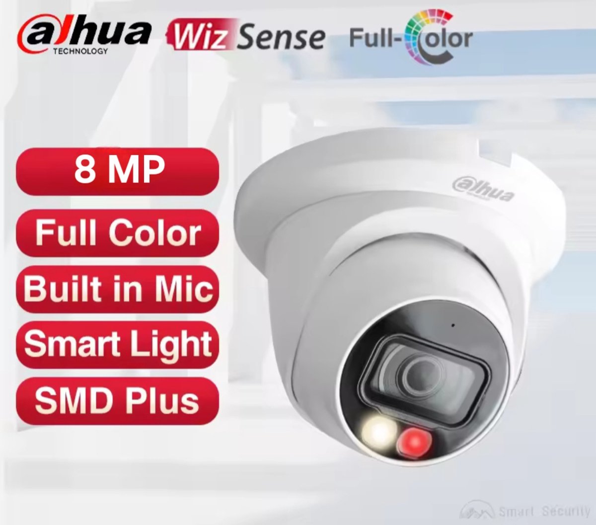 Dahua IPC-HDW2849TM-S-IL is een 8MP eyeball WizSense Netwerkcamera ip camera beveiligingscamera voor binnen buiten bewakingscamera voor buiten nachtzicht camera 4K bewegingsdetectie gezichtsherkenning home security camerabewaking inbraakbeveiliging – foto 5