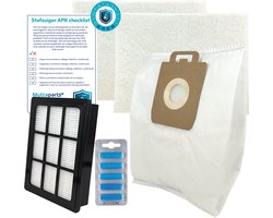 Multaparts® stofzuiger-APK set geschikt voor Nilfisk Power / Select serie | Complete onderhoudsset met stofzuigerzakken (10 x), motorfilter (2 x), HEPA filter, geursticks (5 x), APK-checklist & APK-sticker | Maak stofzuiger als nieuw