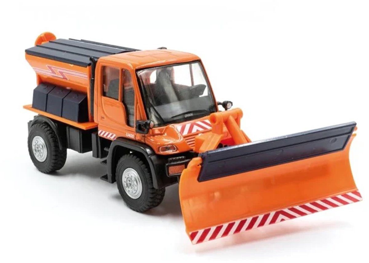 Jägerndorfer - 2105 Mercedes Unimog Winterdienst - Oranje Miniatuur Model - 1:32 - Kerstdorp