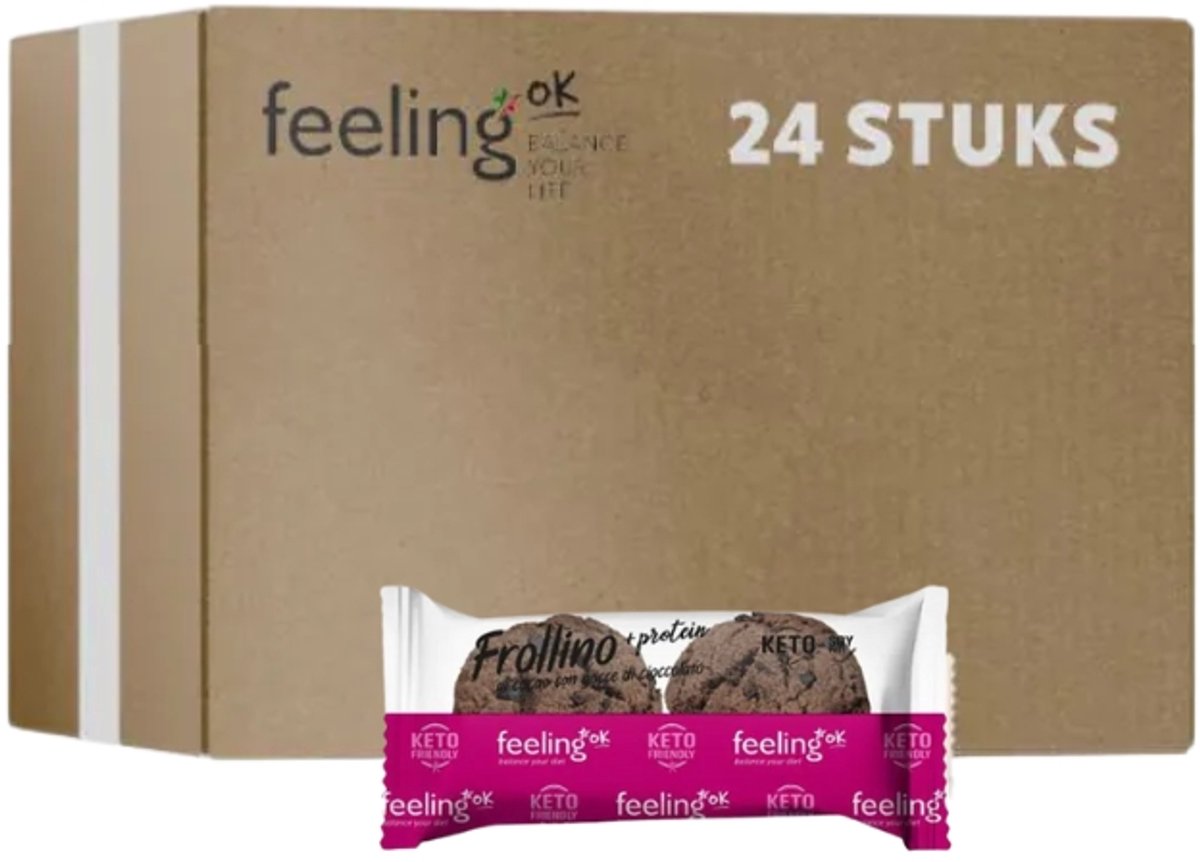 Feeling OK | Frollino + Protein | Cacao | 24 stuks | 24 x 50 gram